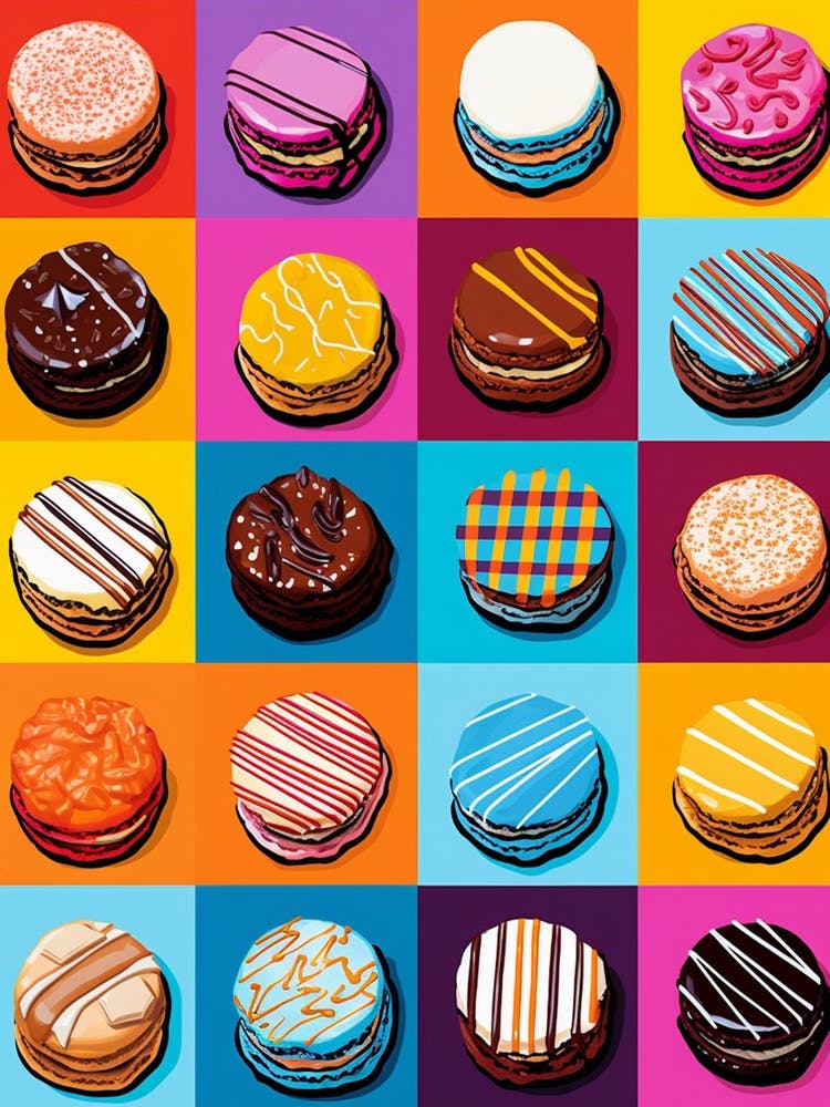 Pop Art Macaron Tile Effect