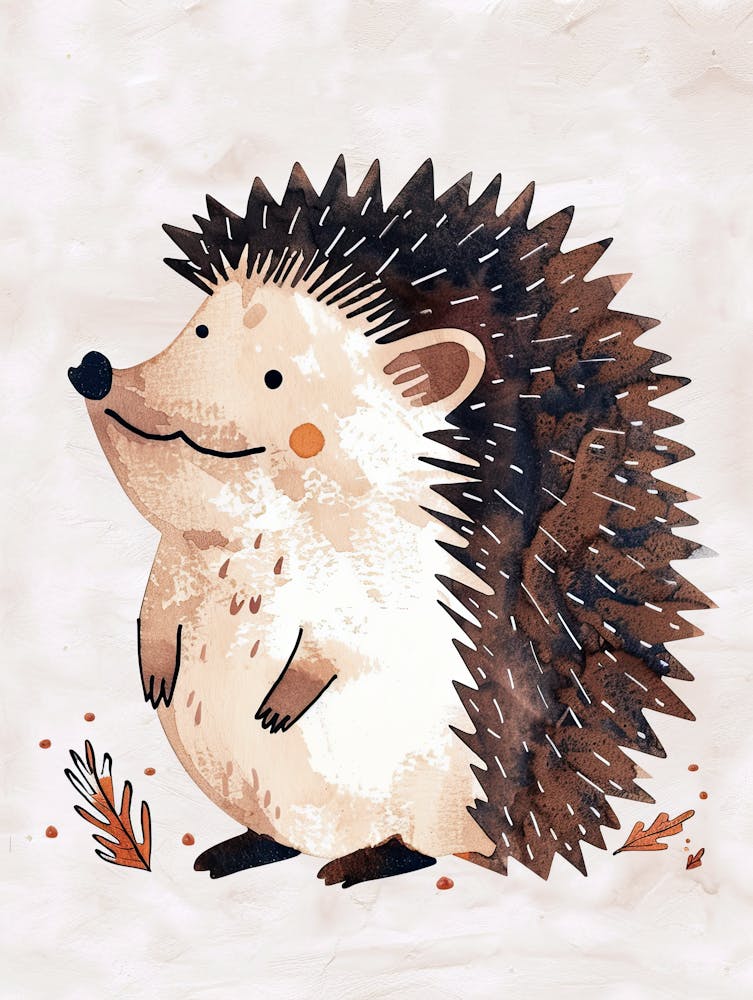 Hedgehog Secret Garden Kinderdrucke & Kinderposter