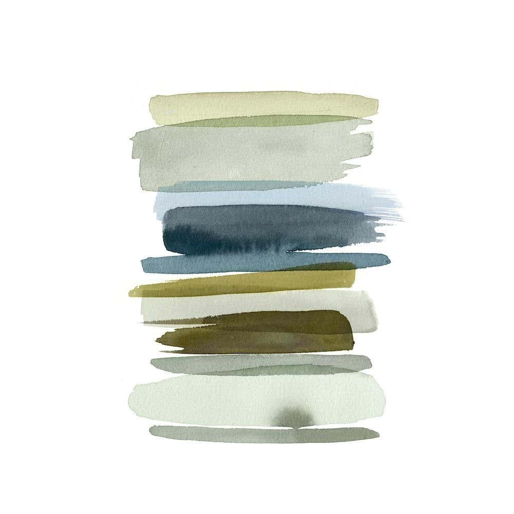 Blue Green Abstract Art