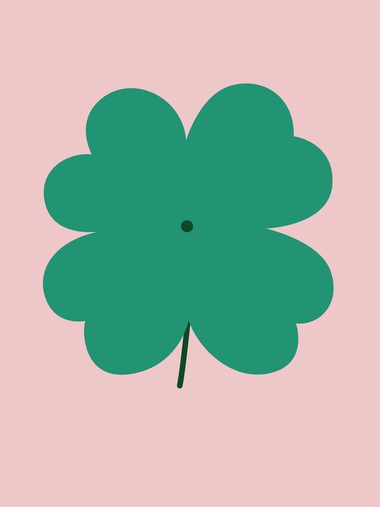 Trèfle Porte-bonheur Rose Verte