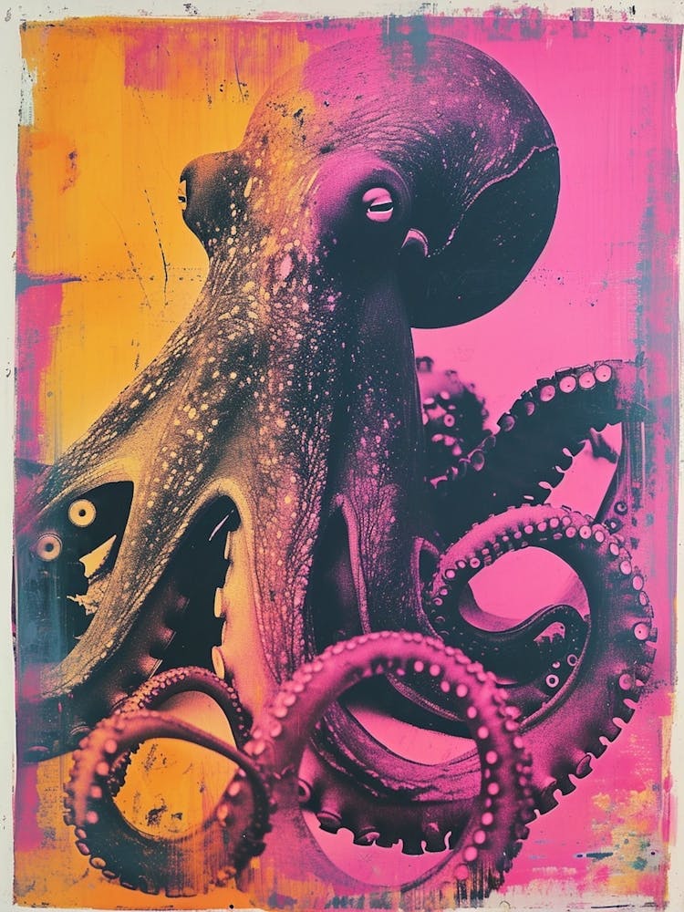 Vintage Photo Style Octopus 1