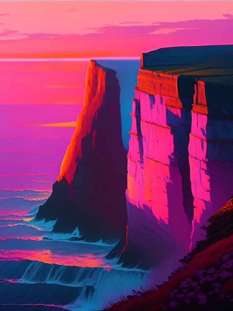 The Cliffs Of Moher Sunset Dreamy Landscape
