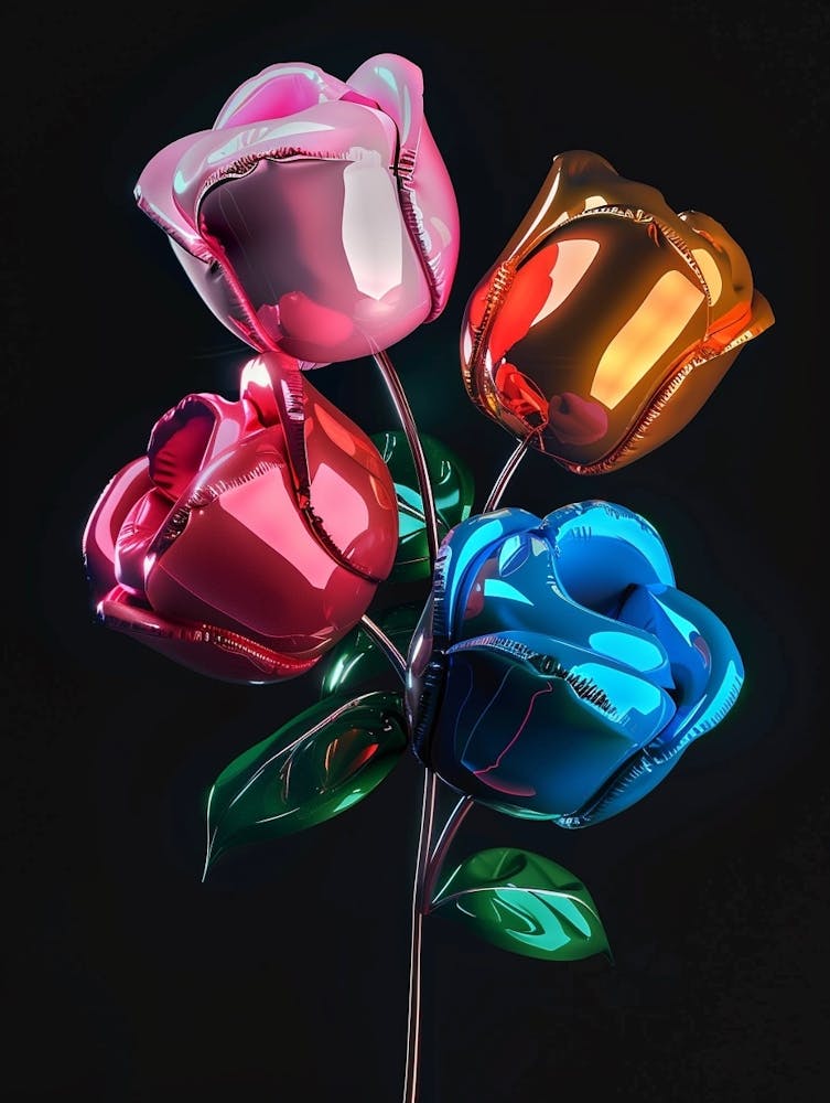 Bright Inflatable Flowers Rose 3