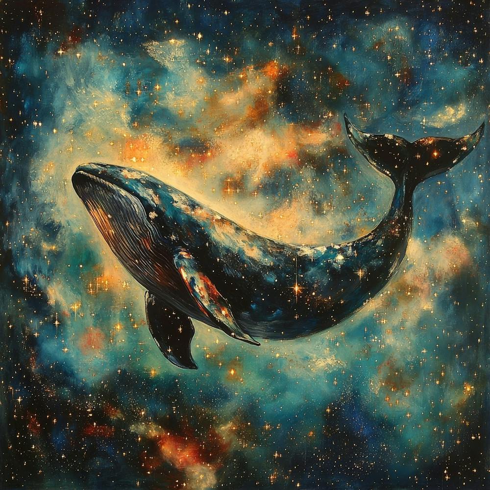 Whale In Space Art 1