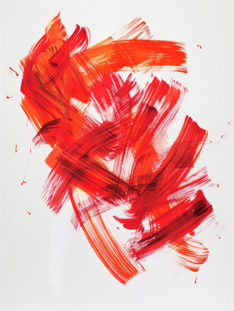 Coups De Pinceau Rouges