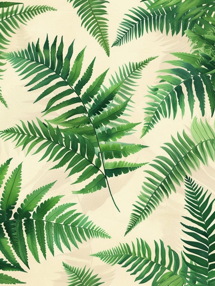 Pattern Poster Pteris Fern 1