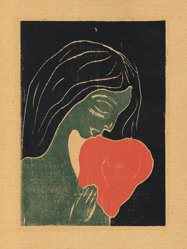 Woman Holding A Red Heart
