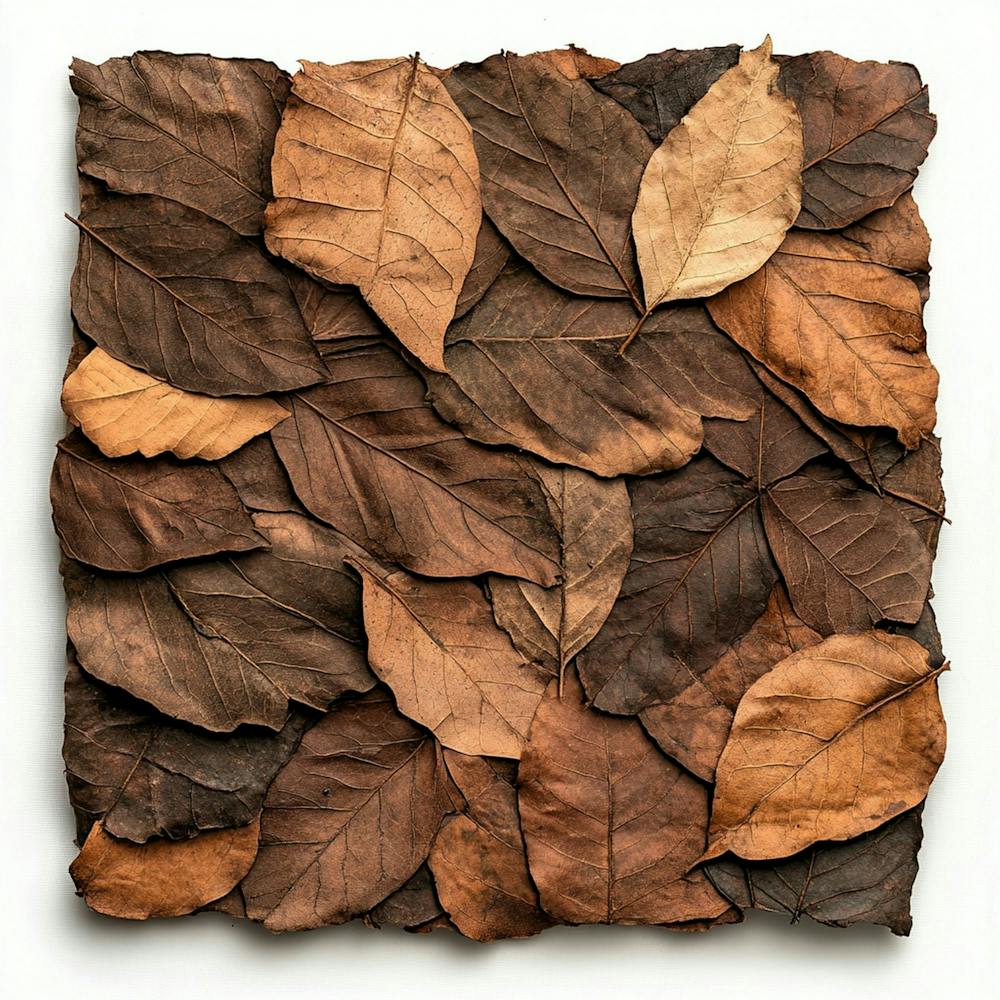 Smallwormlighting Dried Hoba Leaves Floating Fully Isolated