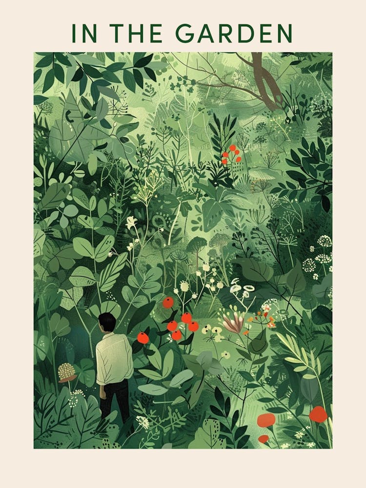 In The Garden Poster Green 1