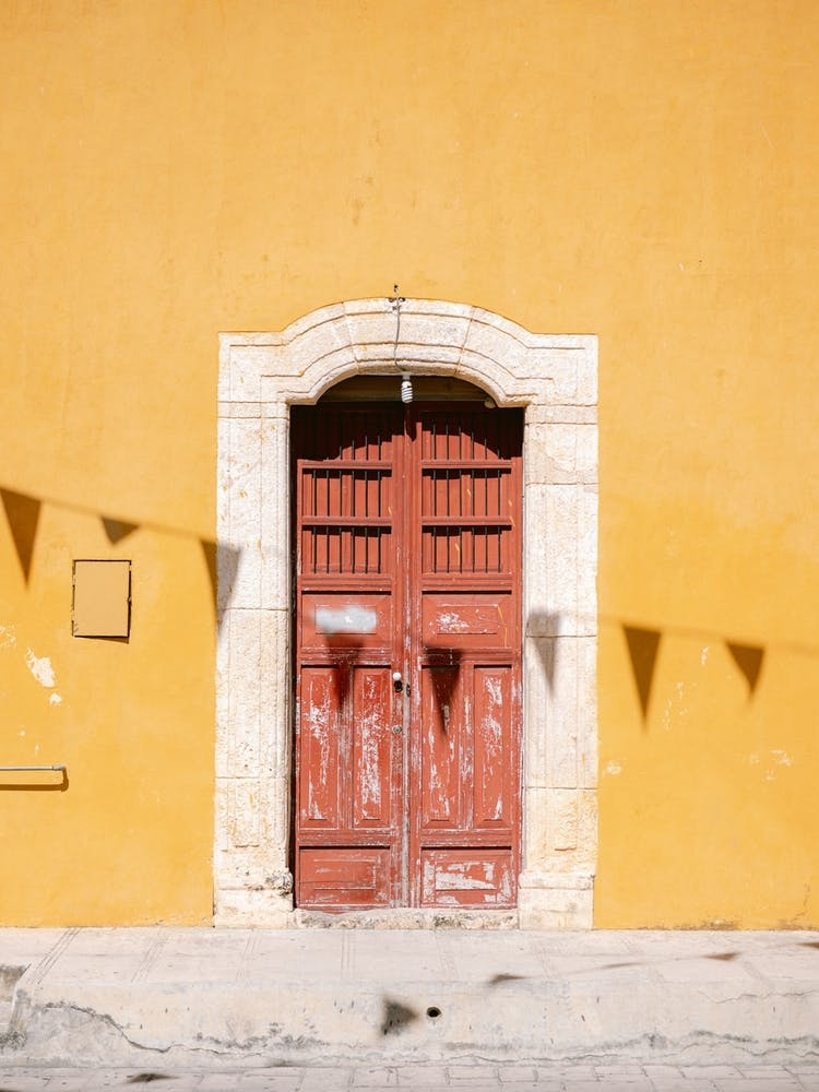 Izamal Front Door Yucatan Mexico