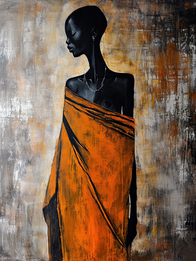 African Woman 60, Boho Minimalism