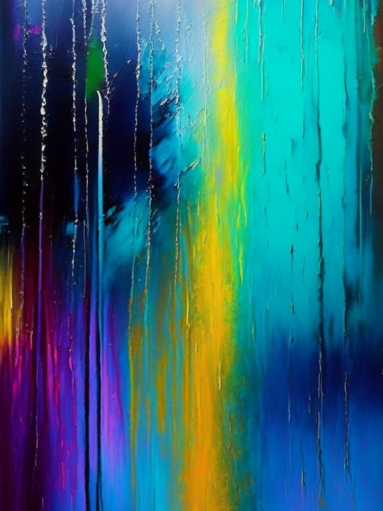 Rain Waterscape Bright Abstract 1