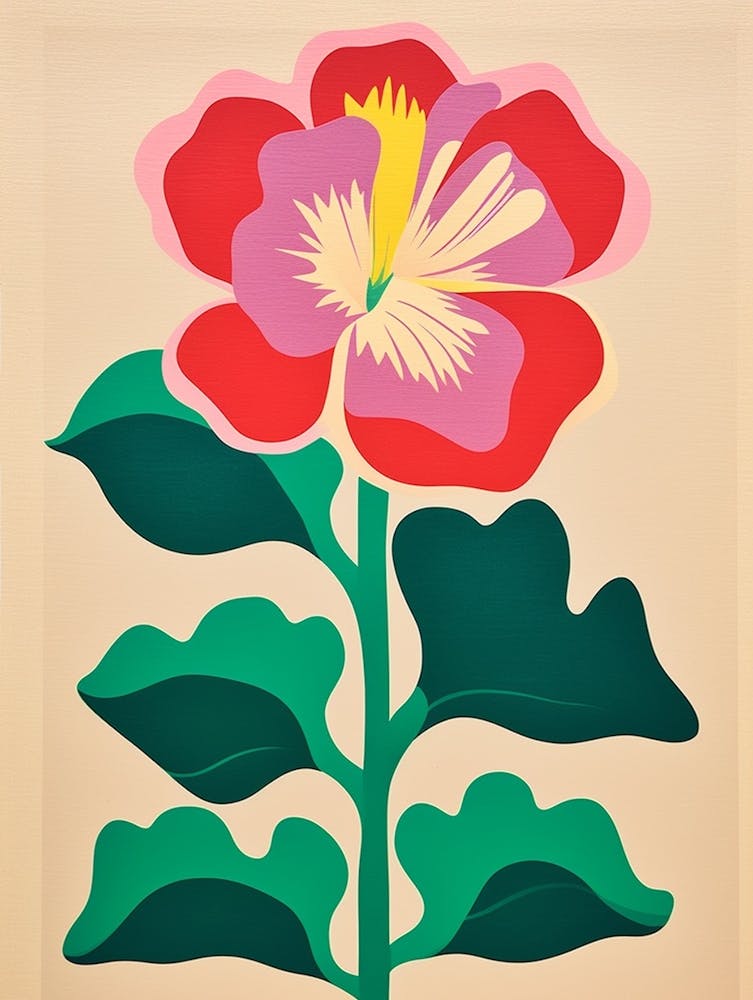 Cut-Out-Stil Blumenkunst Amaryllis