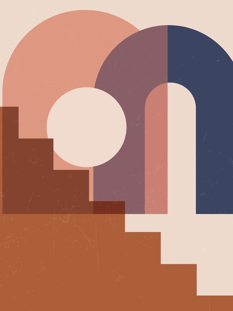 Bohemian Moroccan Staircase Print 4