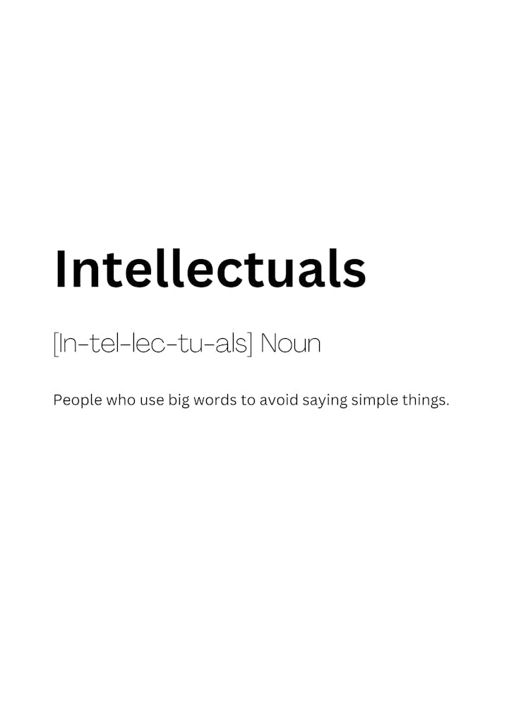 Intellectuals Definition Meaning