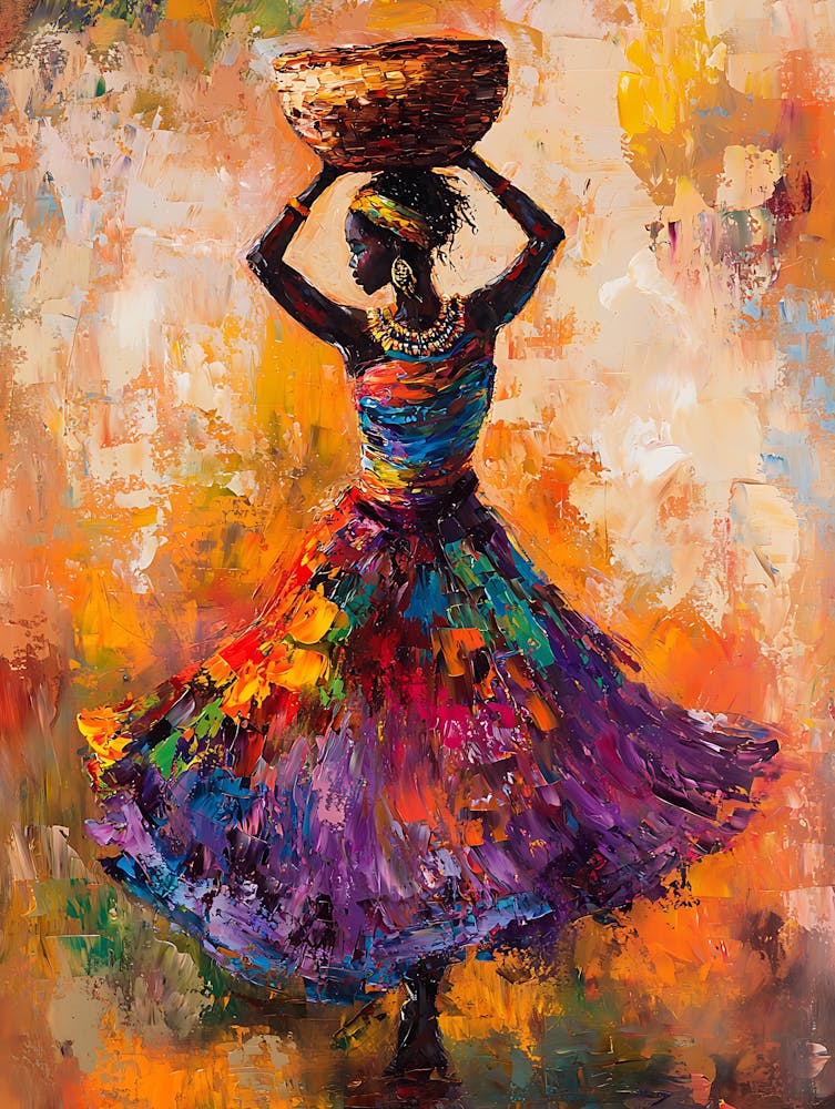 African Woman With Basket 15