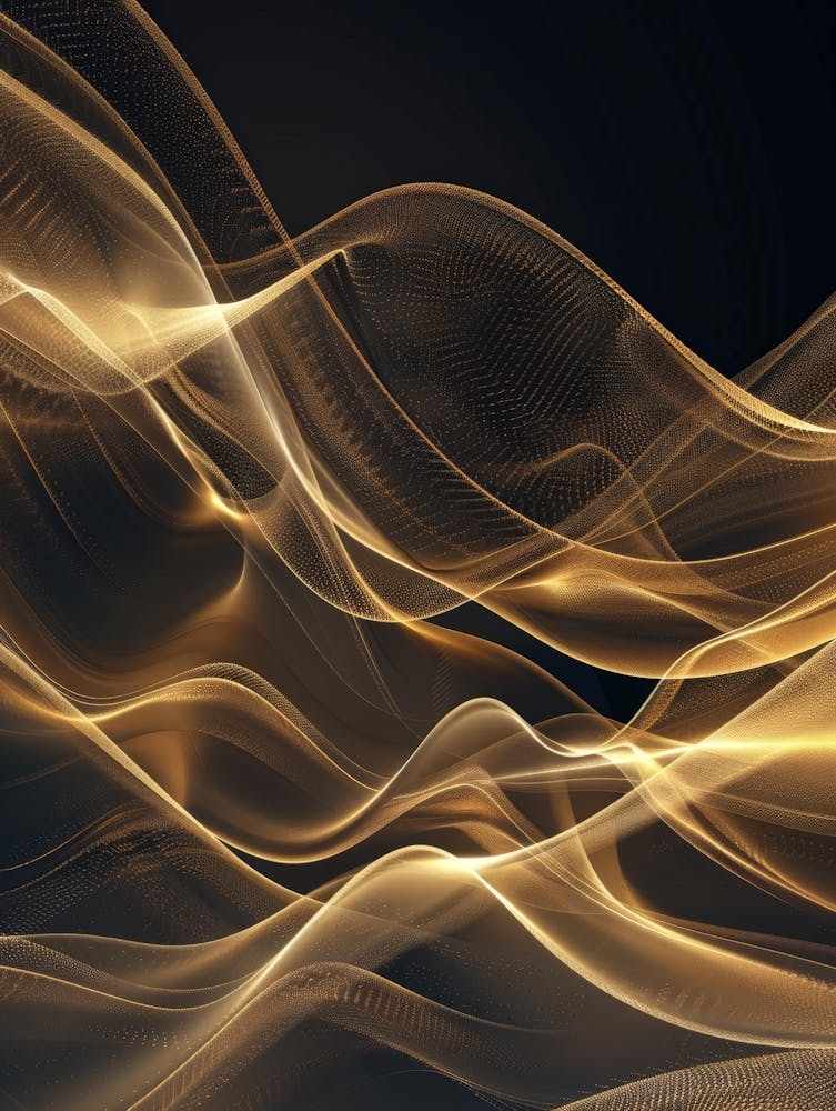 Abstract Golden Waves