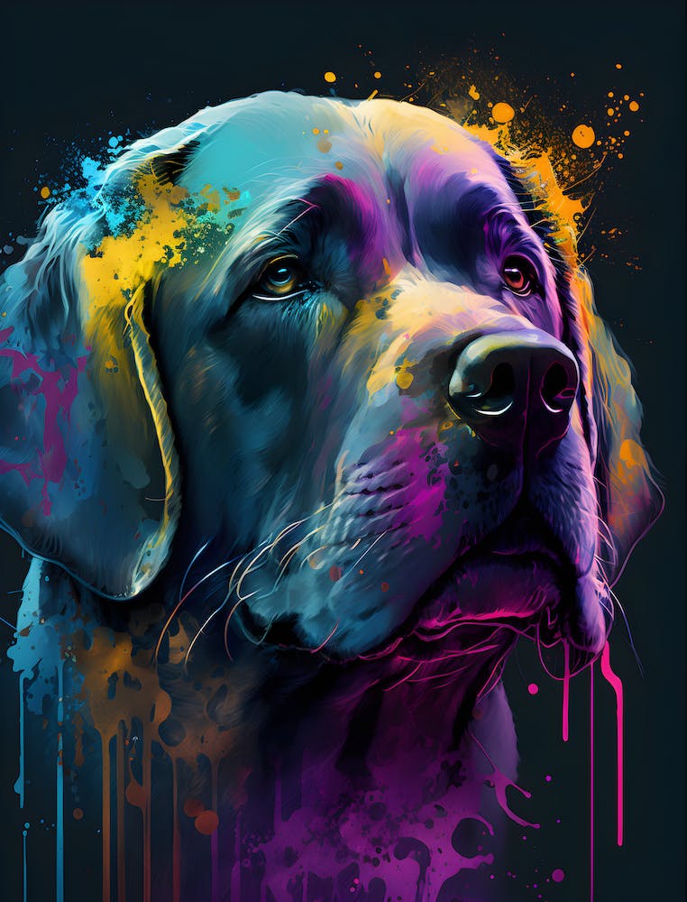 abstract dog art