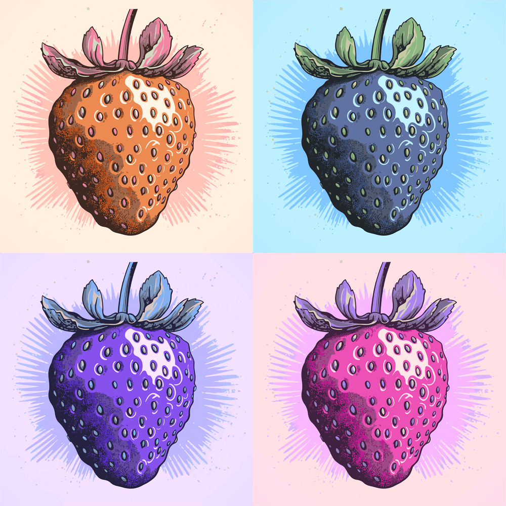Pop Art Strawberry