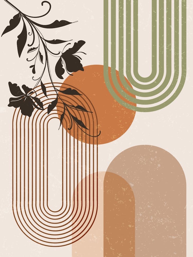 Abstract Leaves Painting