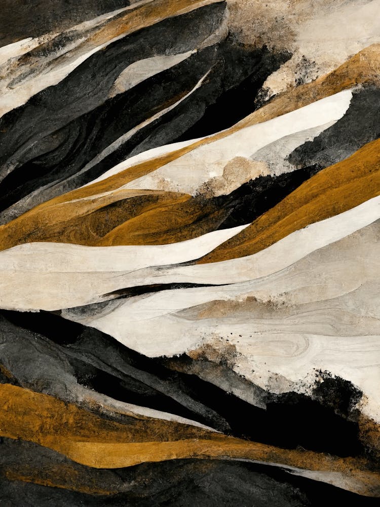 Black And Ochre Mountains No 3