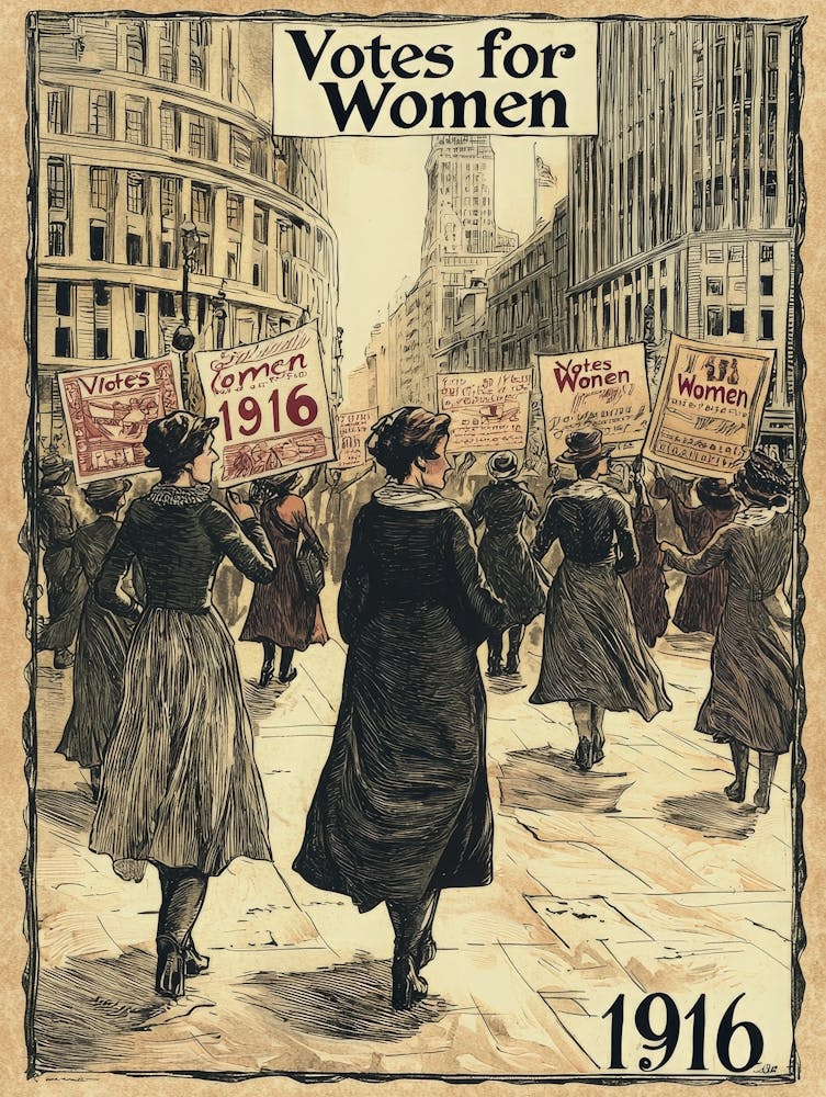 Aihrgdesign A Vintage Poster Of A Womens Suffrage March In 19 5435fce5 29a3 4ed5 B1d8 A3976acde980 3