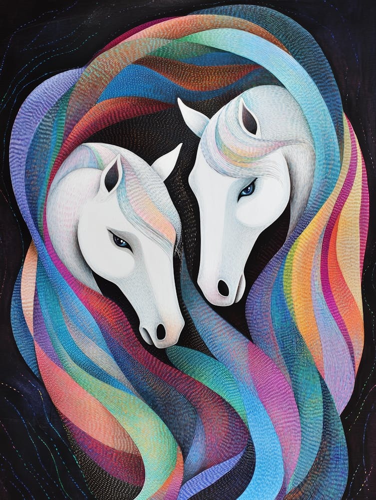 Rainbow Horses