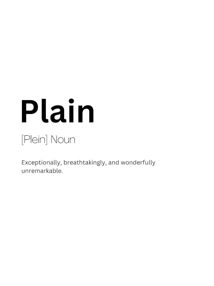 Plain Definition Meaning