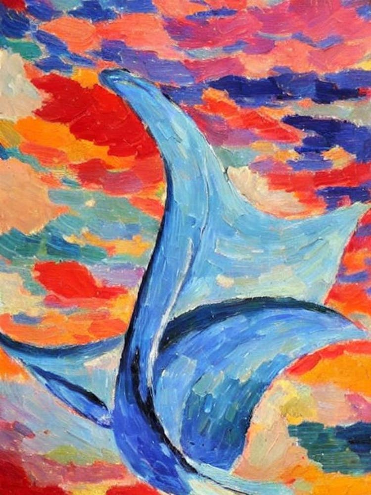 Blue Whale Matisse Inspired