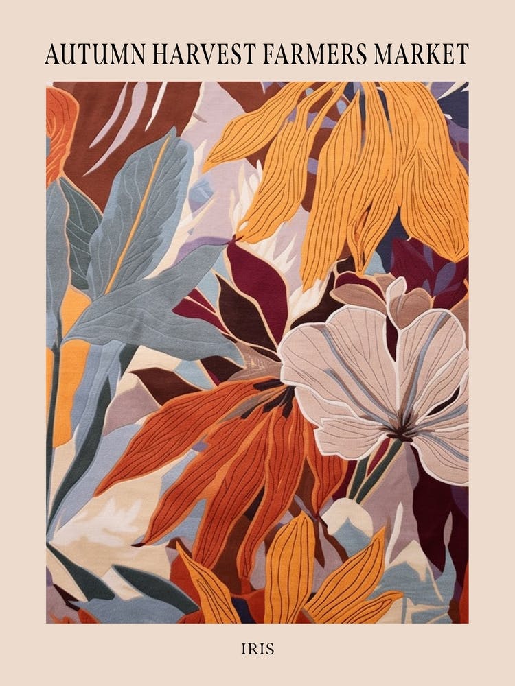 Fall Botanicals Iris 2 Poster