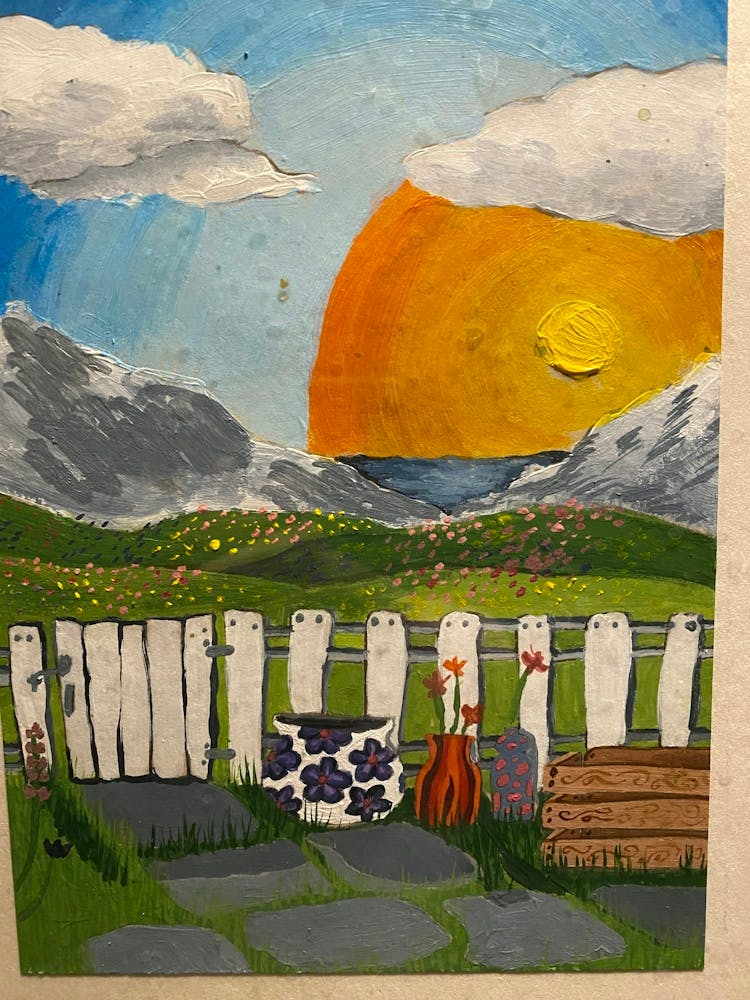 Sunset in the garden