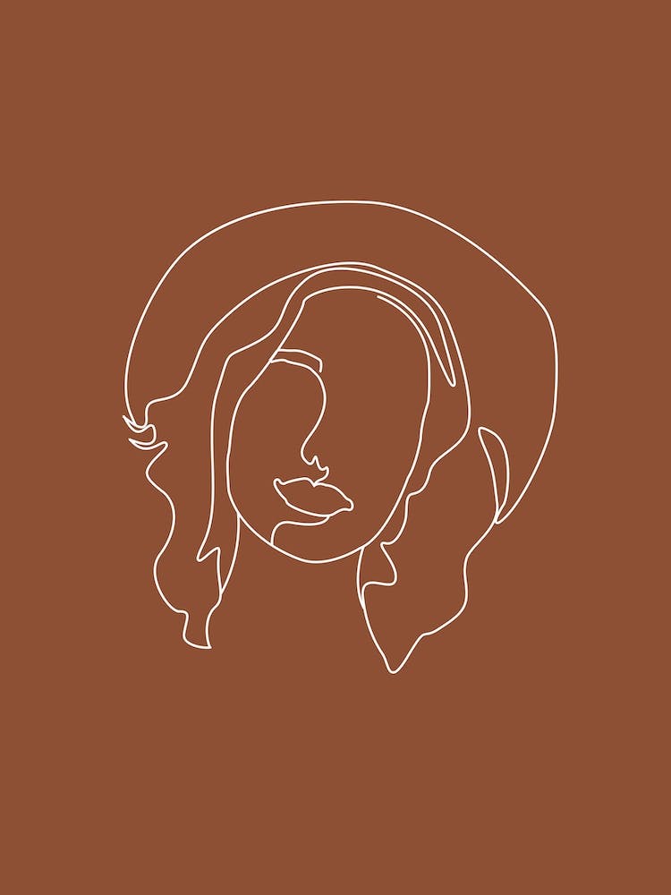 Glam Minimal Line Portrait