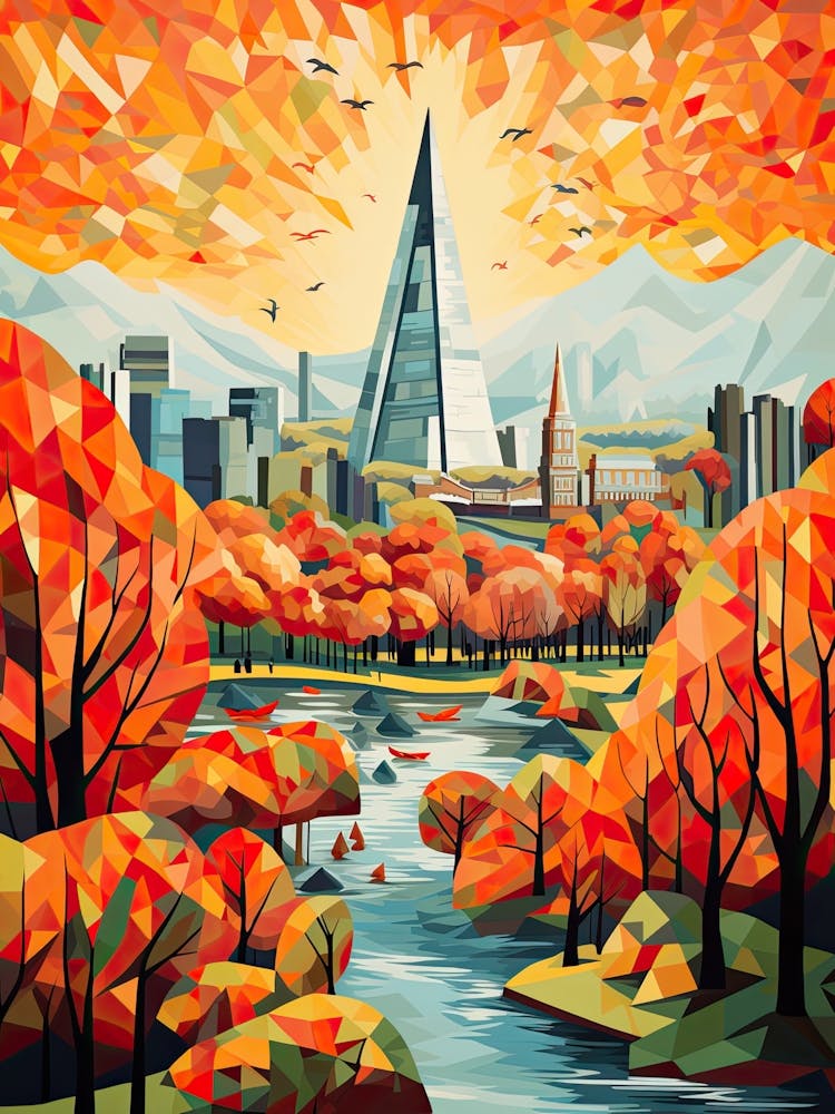 London View   Geometric Vector Illustration 0