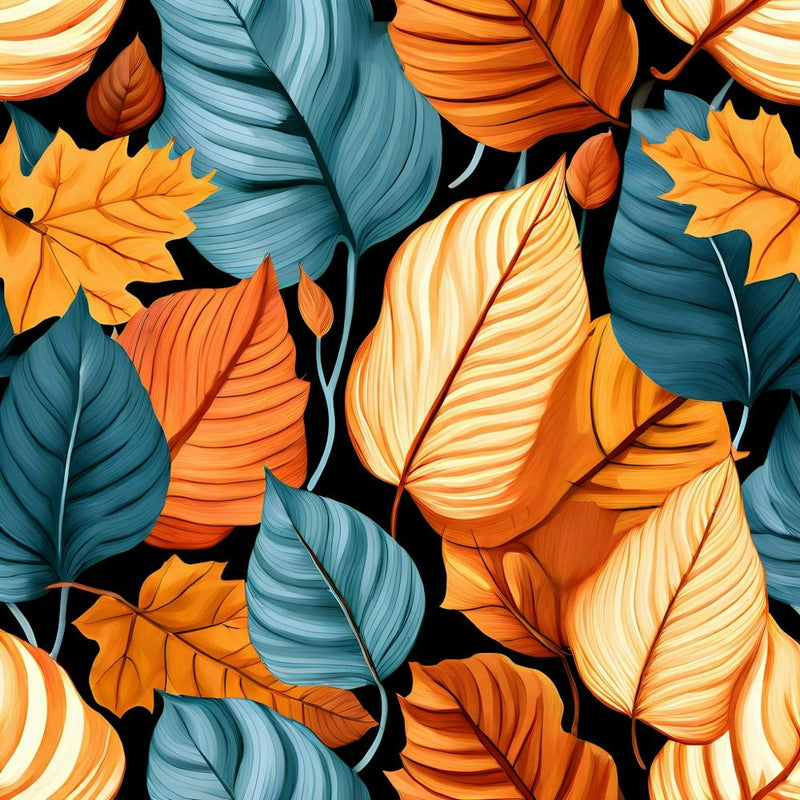 Autumn Leaves Seamless Pattern 16