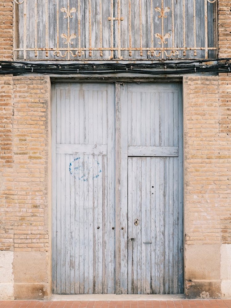 Blue Door to a Building // Valencia, Spain, Travel Photography