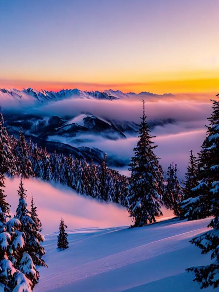 Bad Gastein, Austria Sunrise Skiing Poster