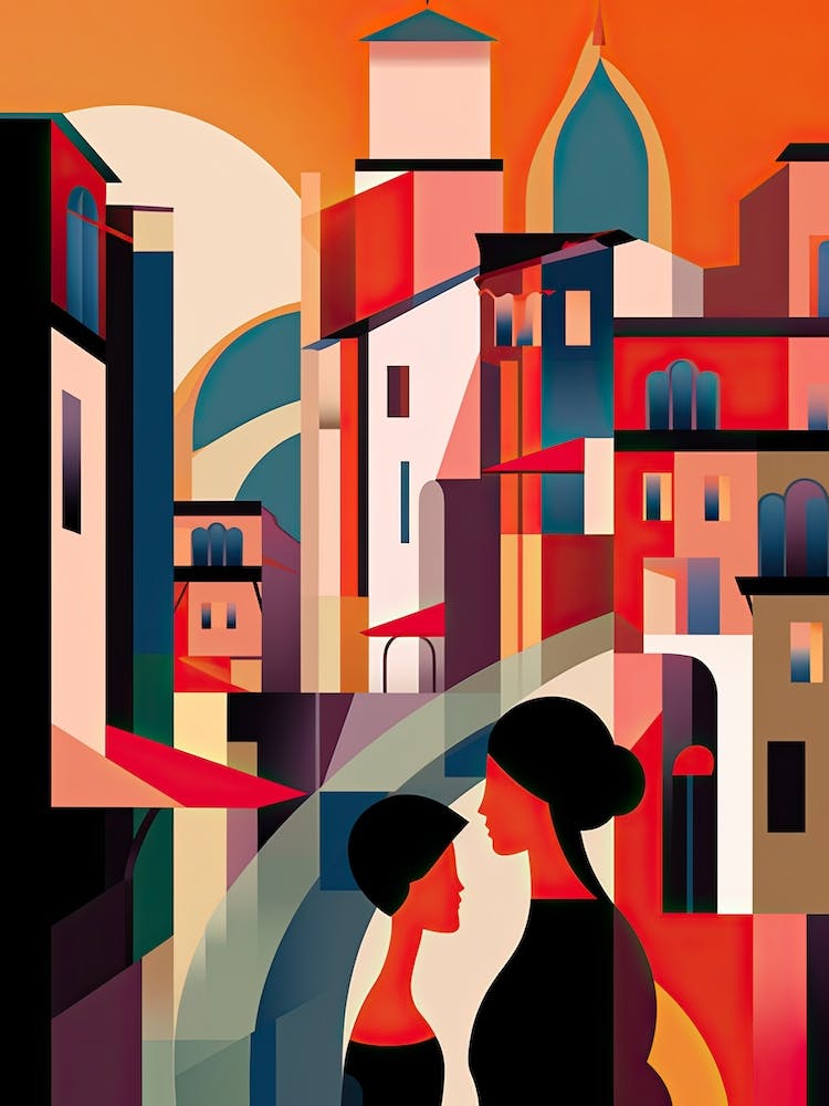 San Sebastian, Spain, Bold Outlines 1