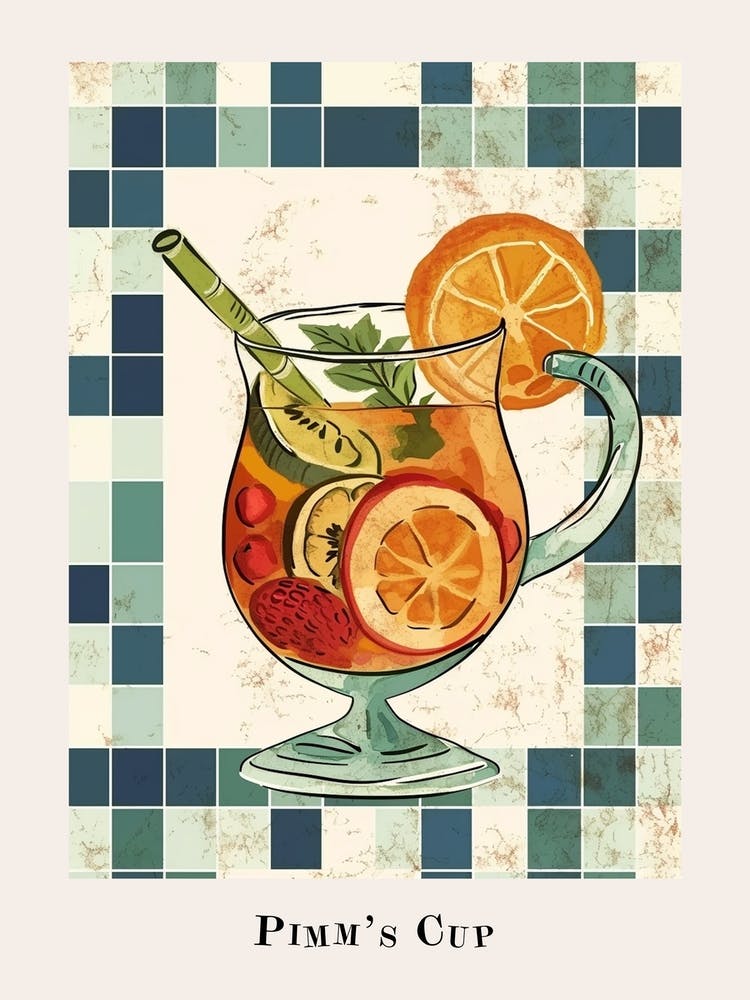 Pimm S Cup Tile Poster 1