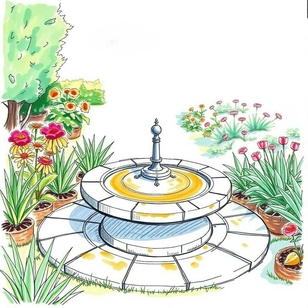 Fountain In The Garden