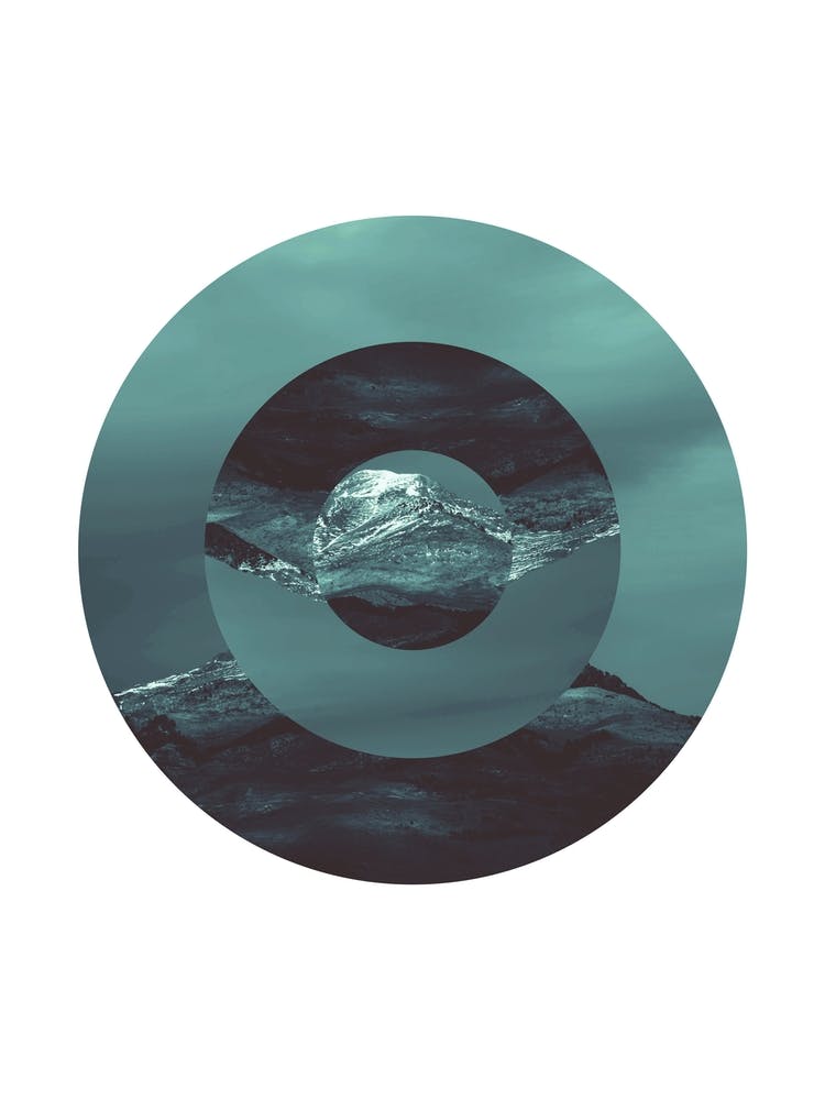 Abstrakter Kreis Grüne Landschaft