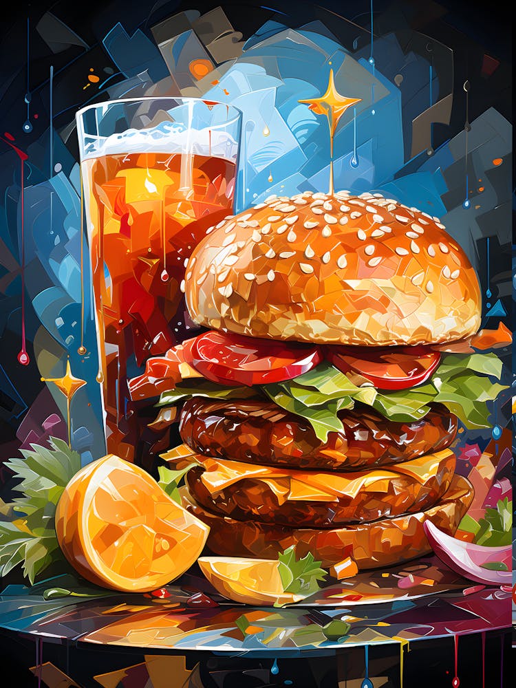 Urban Burger Art Modern Delicacy