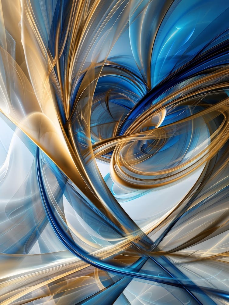 Abstract Blue And Gold 4
