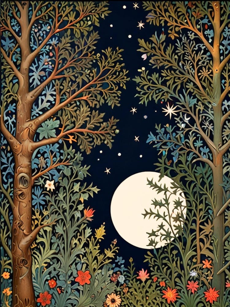 William Morris Moonlight In The Forest 76