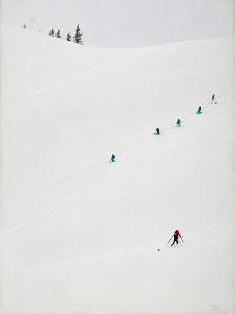 Bardonecchia, Italy Minimal Skiing Poster