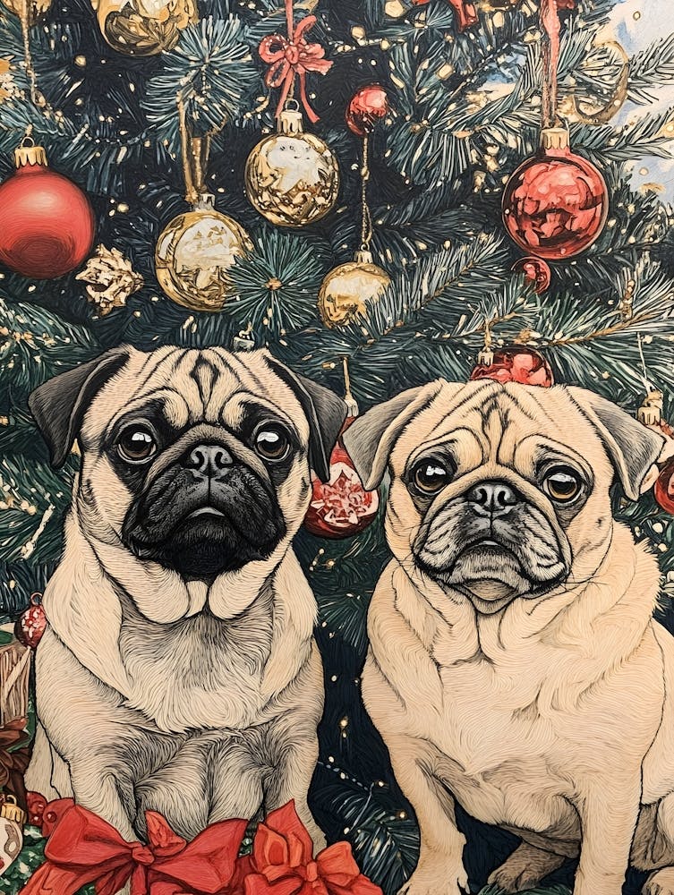Christmas Pugs 16