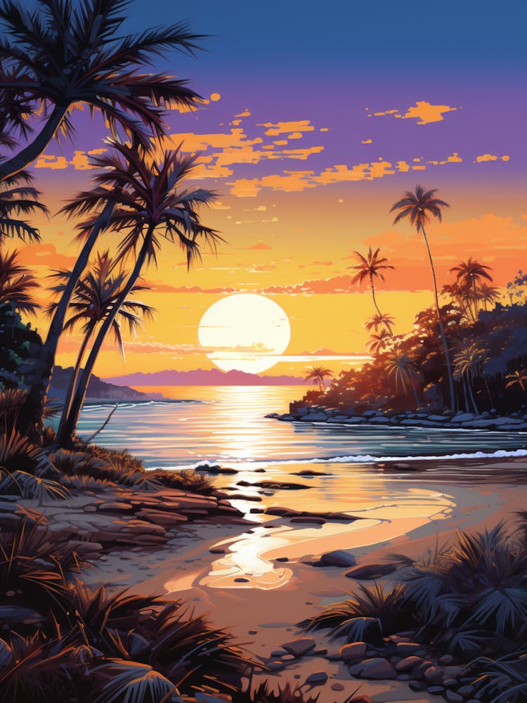 A Vibrant Painting Of Emu Point Beach Australia 3