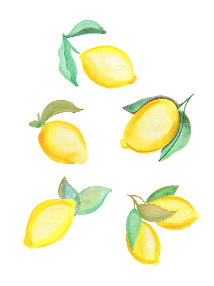 Watercolor Lemons