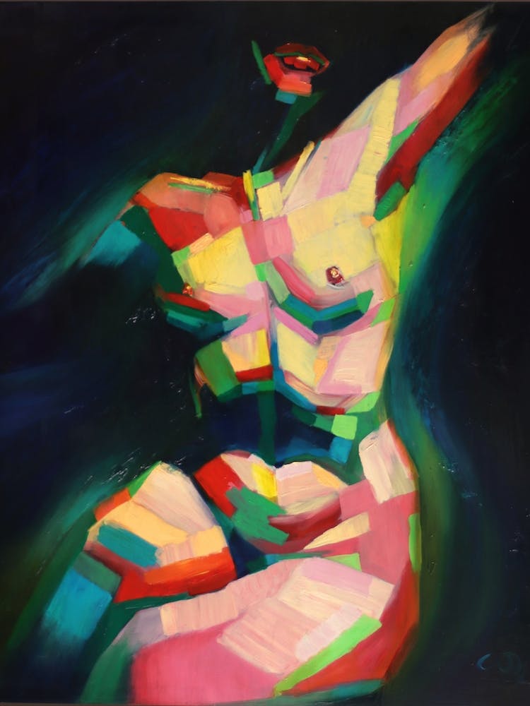 Cubist Sitting Nude (2014)