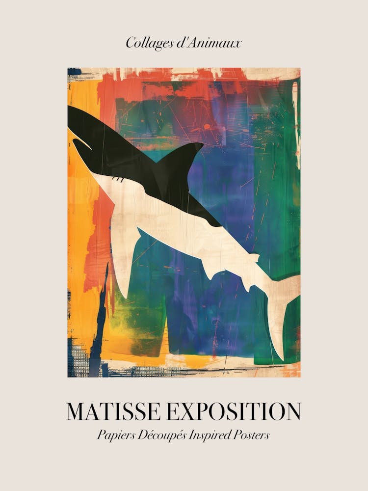 Requin 3 Affiche Animaux Exposition Inspirée de Matisse