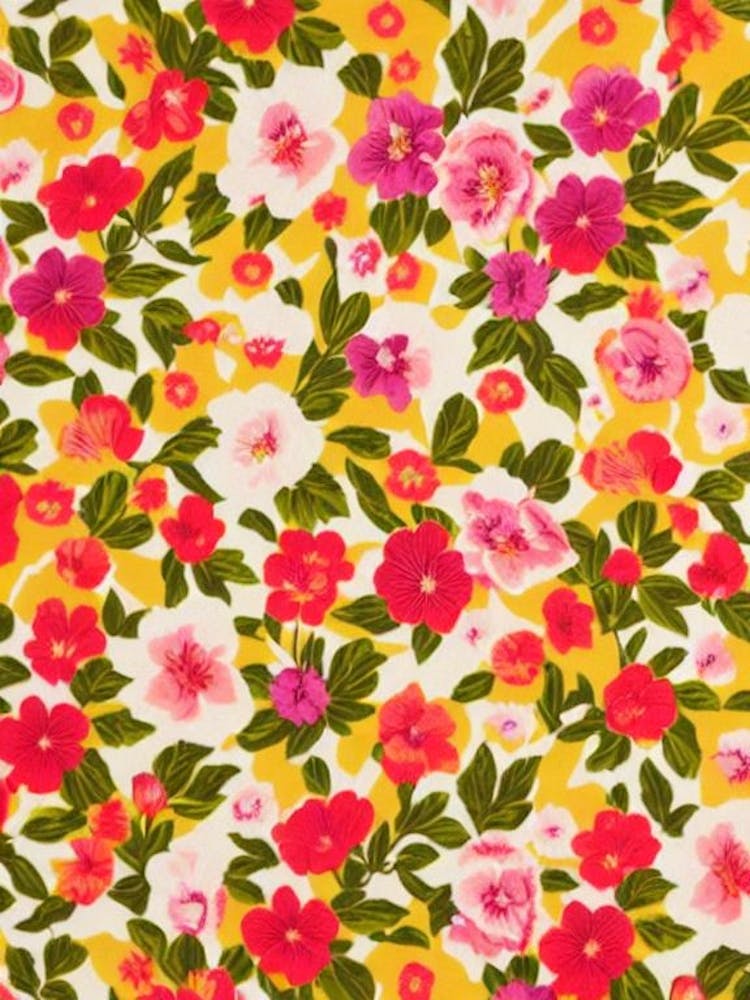 Eustoma Floral Print Retro Pattern2 Flower